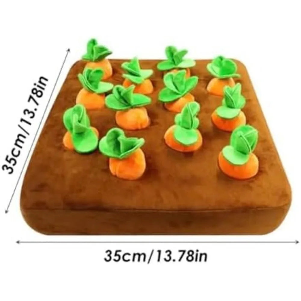 Carrot Snuffle Mat for Dogs Cats Puzzle Toy with Carrots for Small Medium Large Interactive Pet Stress Relief Dogs Chew Toys