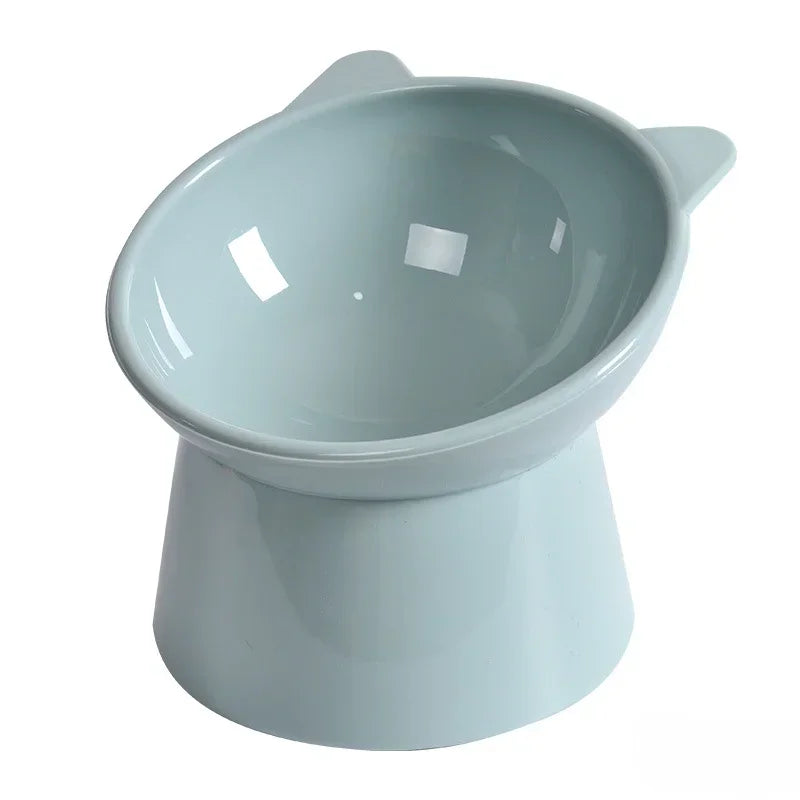 1pcs High-Foot Pet Bowls Anti-tip Cat Food Bowl 45° Neck Guard Non-Slip Binaural Dog Feeder Raised Pet Feeding Cups Pet Supplies
