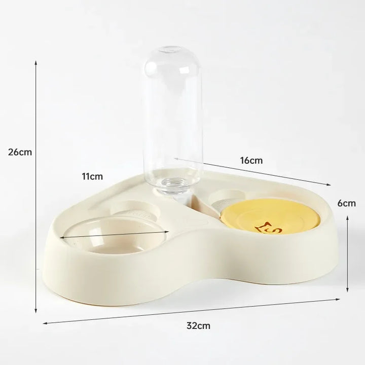 Cat Feeder, Water Feeding Bowl, Water and Food Integrated Two-in-one Pet Cat Bowl, Pet Supplies, Feeding Accessories