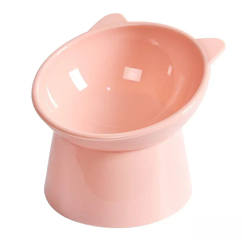 1pcs High-Foot Pet Bowls Anti-tip Cat Food Bowl 45° Neck Guard Non-Slip Binaural Dog Feeder Raised Pet Feeding Cups Pet Supplies