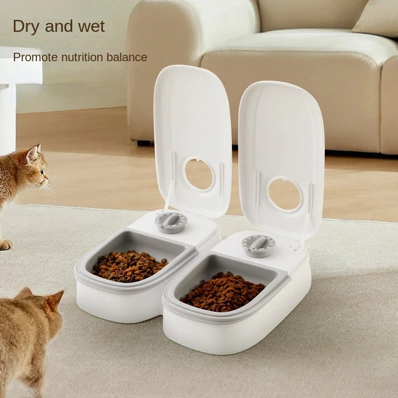 Dog Feeder Cat Automatic Feeding Water Bowl with Timer Pet Food Storage Dispenser  Container Pets Puppy Kitten Accessories