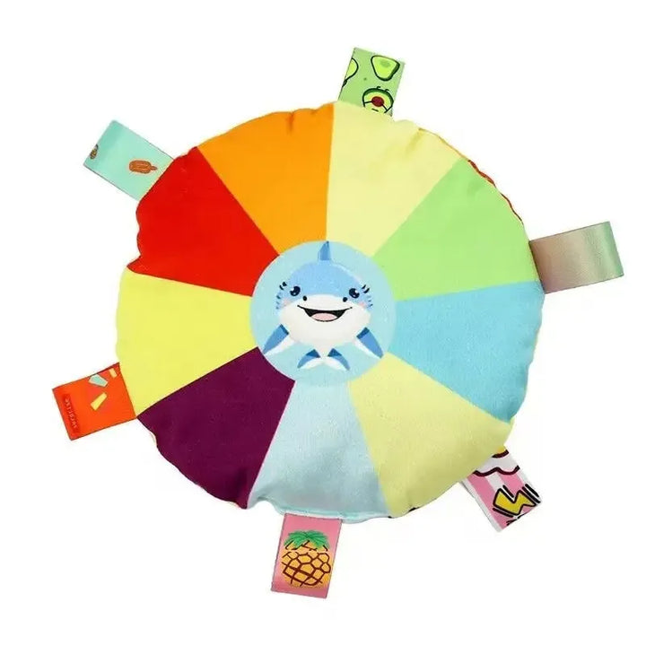 Dog Sounding Plush Toy Bell Cartoon Flying Disc Toy Small Dog Teeth Grinding Toy Wear-resistant Bite-resistant Puppy Pet Product