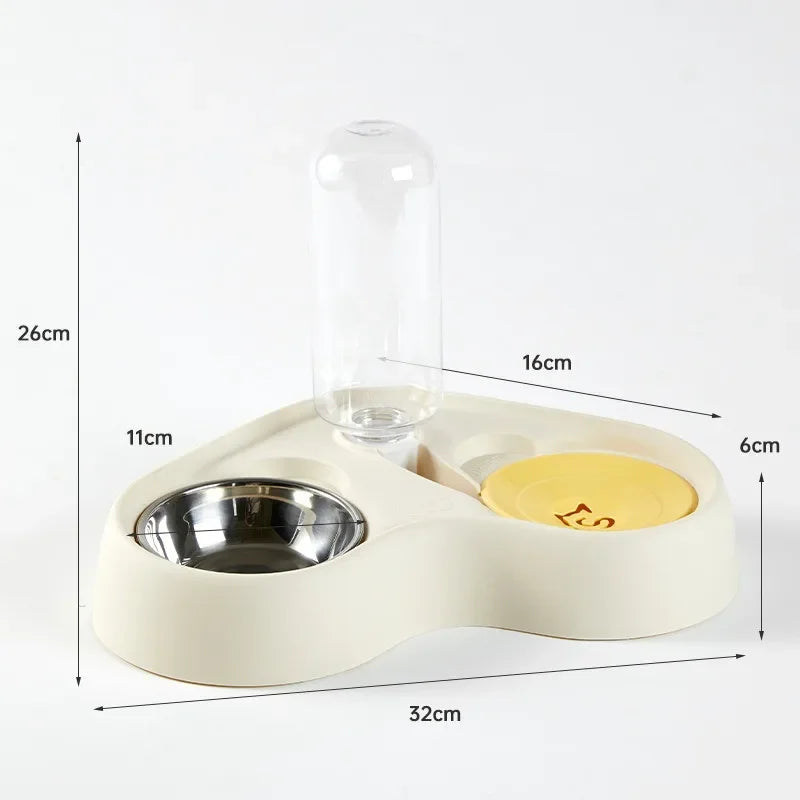 Cat Feeder, Water Feeding Bowl, Water and Food Integrated Two-in-one Pet Cat Bowl, Pet Supplies, Feeding Accessories
