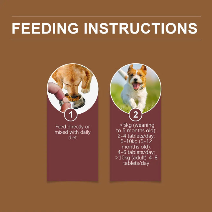 Dog Calcium Chewable Tablets - Vitamin D & Probiotic Formula Supports Bone Health & Teeth - For Puppy To Adult Dogs