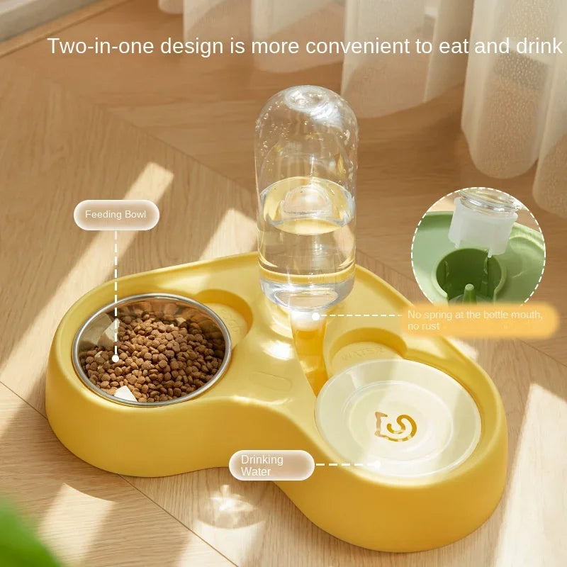 Cat Feeder, Water Feeding Bowl, Water and Food Integrated Two-in-one Pet Cat Bowl, Pet Supplies, Feeding Accessories