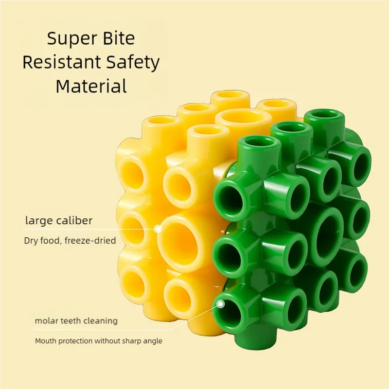 Interactive Puzzle Dog Toys Square Feeder Toy Non Toxic Dental Cleaning Chew Puzzle Feeding Toy Pet Supplies