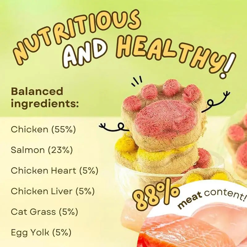 Cat Snacks Nutritional Freeze-Dried Pet Training Reward Snacks Quick Teeth Cleaning Cat Claw Biscuits Snacks For Cat Dogs