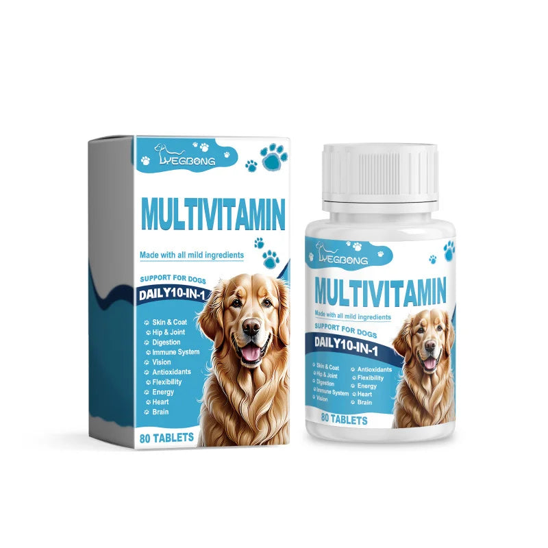 Dog & Cat Multivitamin Chews - Complete Vitamin Supplement For Pets - Supports Skin, Coat & Overall Health - Easy To Digest