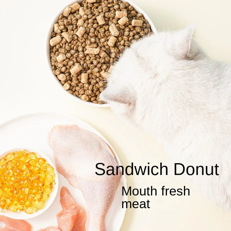 Full price cat food staple raw bone meat chicken pine into kitten special nutrition high protein double freeze-dried food