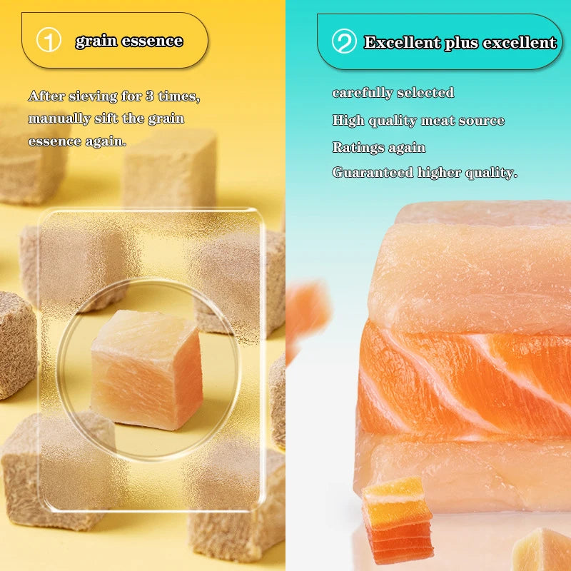 New Product Color Can Chicken Granules Freeze Dried Cat Snacks Duck Chicken Breast Salmon Cod Pet Dog Snacks